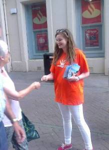 Flyer Distribution on the Street